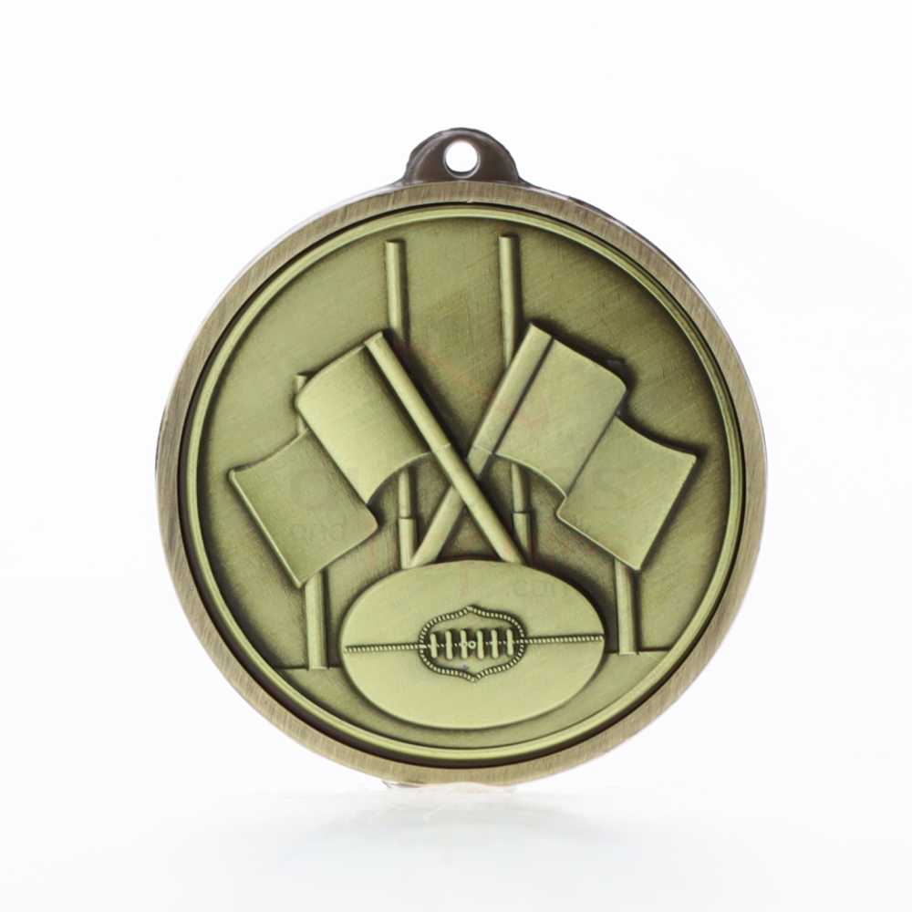 Triumph AFL Goal Flags Medal 55mm Gold