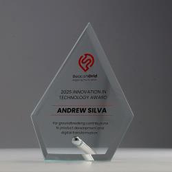 Glass Plaque Arrow 150mm
