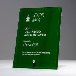 Glass Radiant Plaque 150mm - Green
