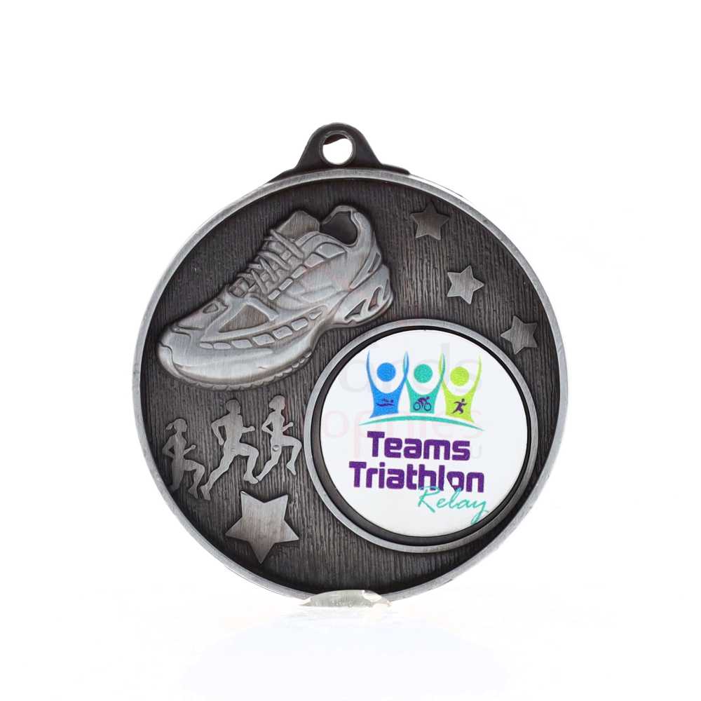 Stellar Cross Country Logo Medal 50mm Silver