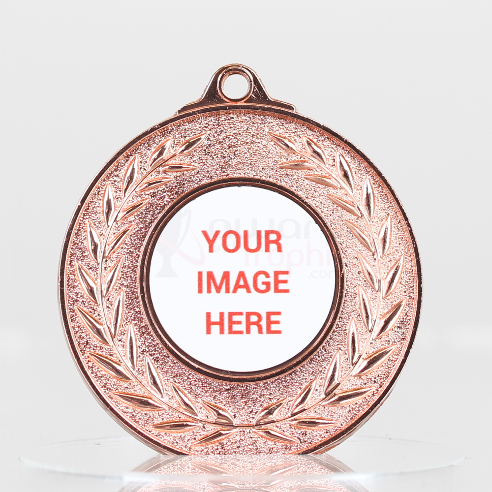 Wreath Personalised Medal 50mm Bronze 