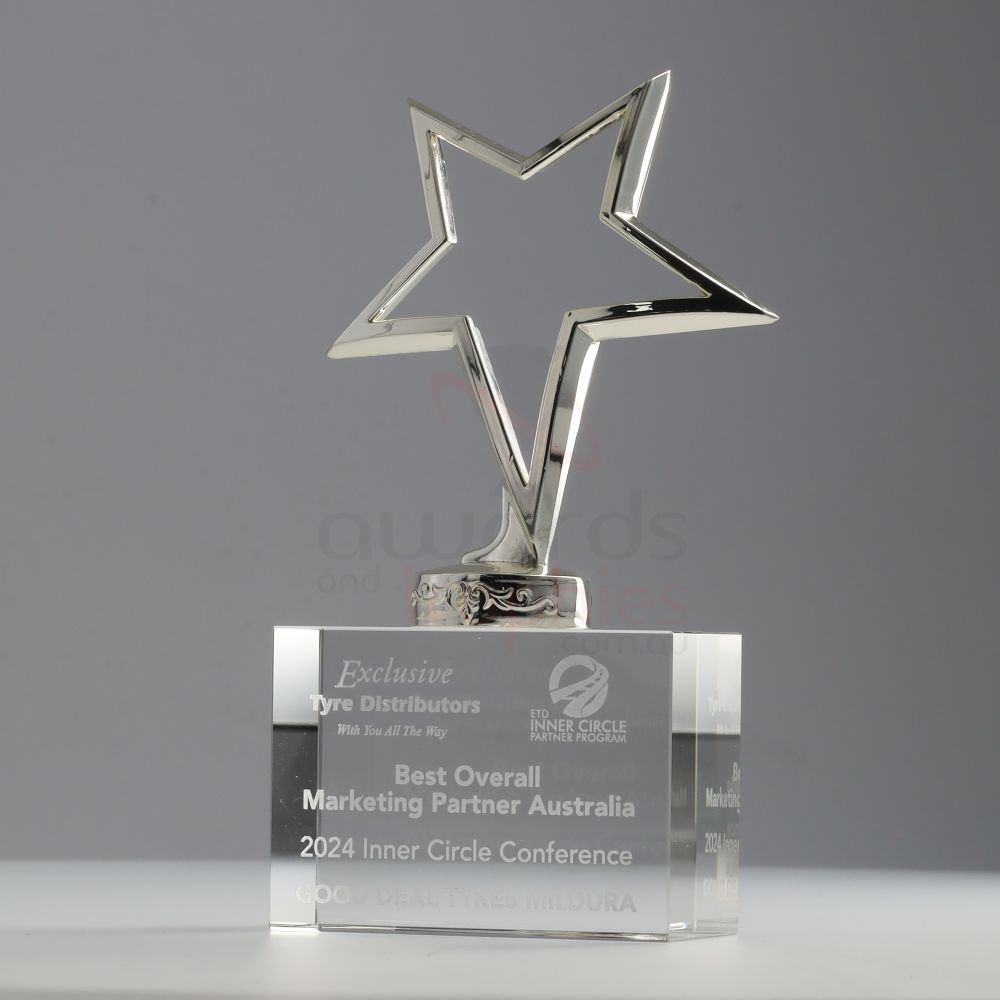 Crystal & Metal Star 170mm