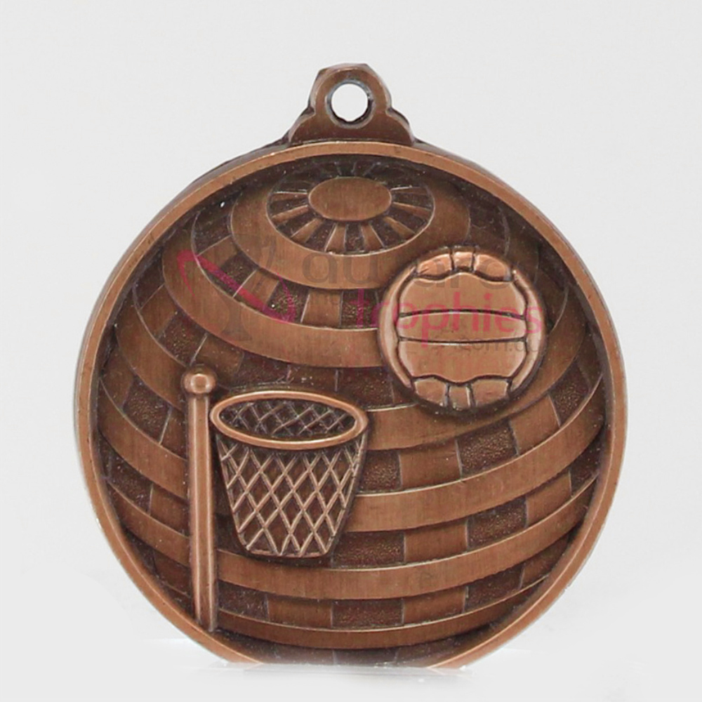 Global Netball Medal 50mm Bronze 