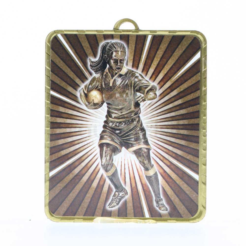 Lynx Medal Rugby Female 75mm