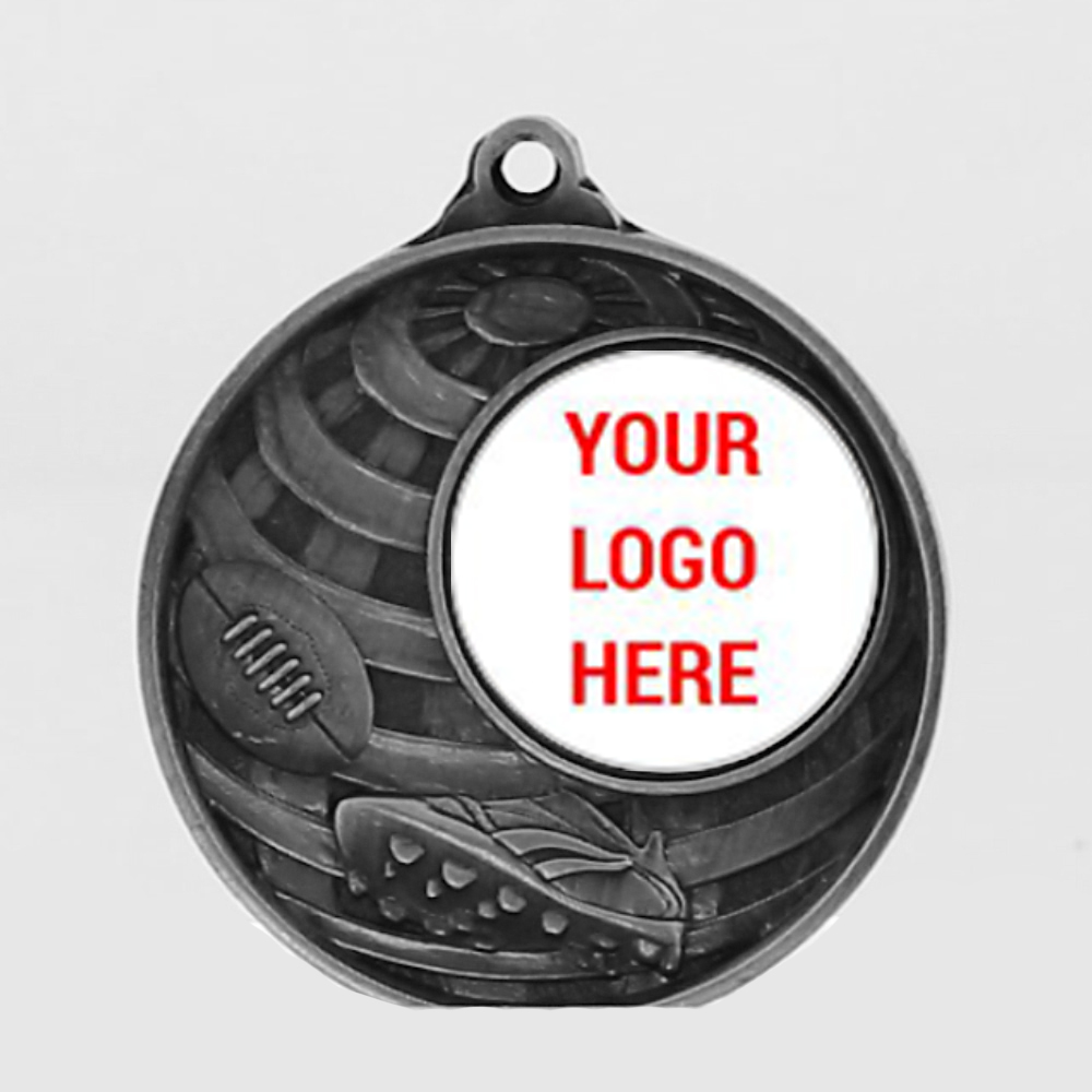 Global AFL Logo Medal 50mm Silver 