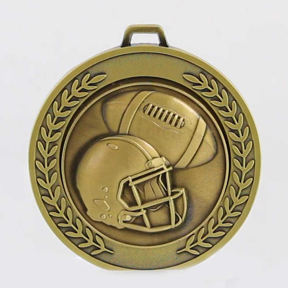 Heavyweight Gridiron Medal 70mm Gold