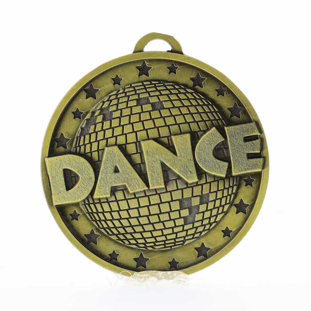 Disco Dance Medal 50mm Gold